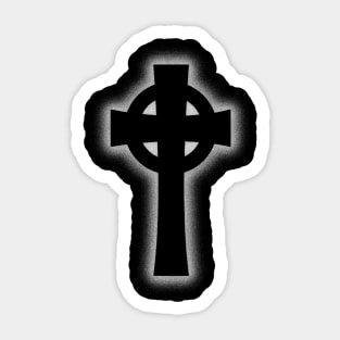 Celtic Cross Spray Silhouette Sticker